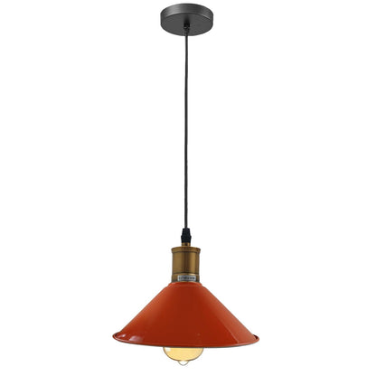 Vintage Industrial Pendant Light_Metal Shade Lamp~1420
