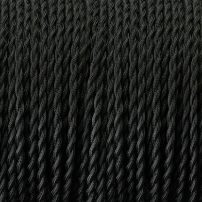 1M/5M/10M Black 2 Core Twisted Electric Fabric Cable~1769