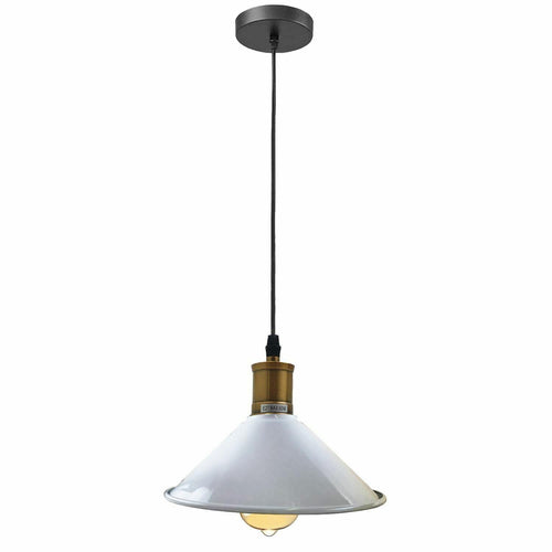 Vintage Industrial Pendant Light_Metal Shade Lamp~1420