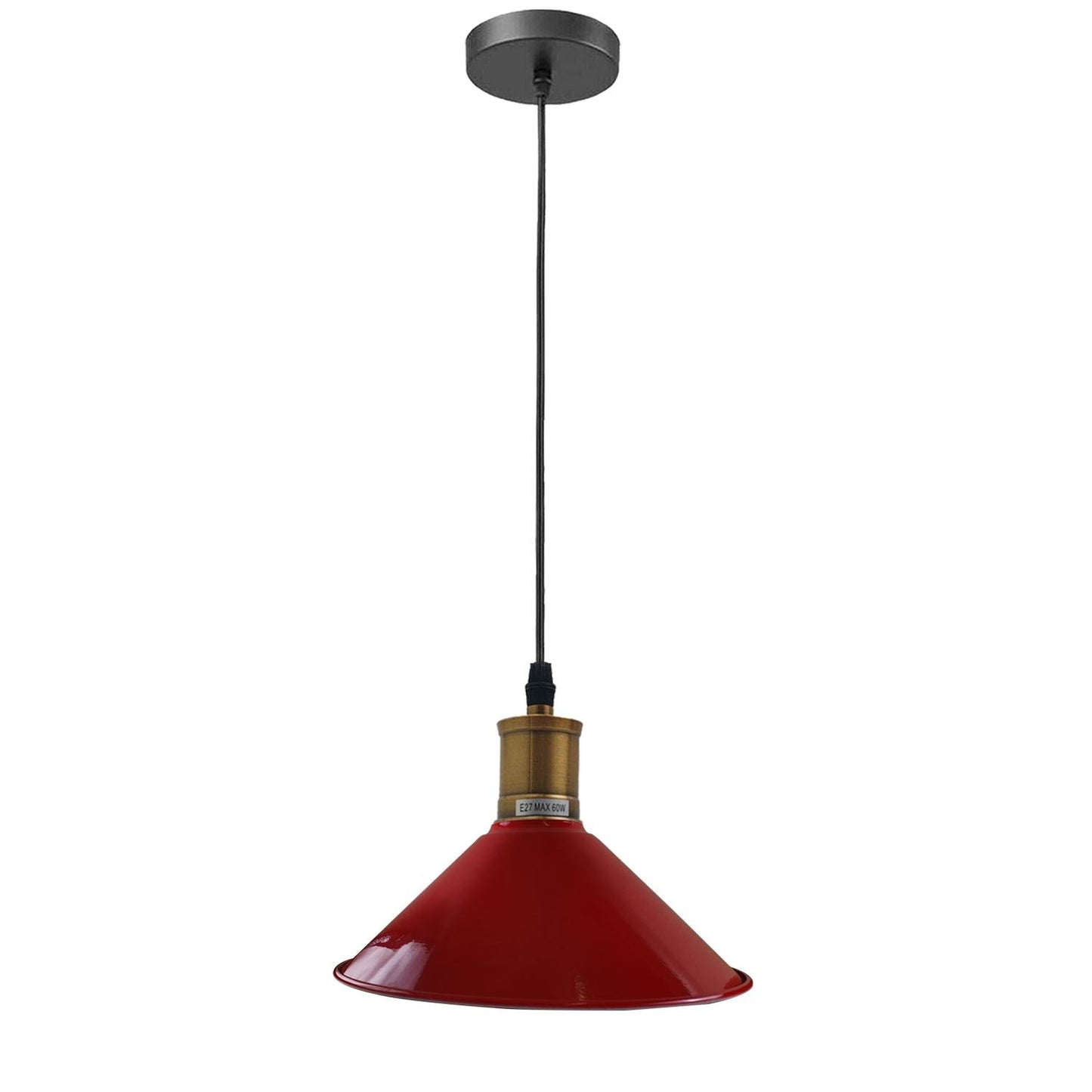 Vintage Industrial Pendant Light_Metal Shade Lamp~1420
